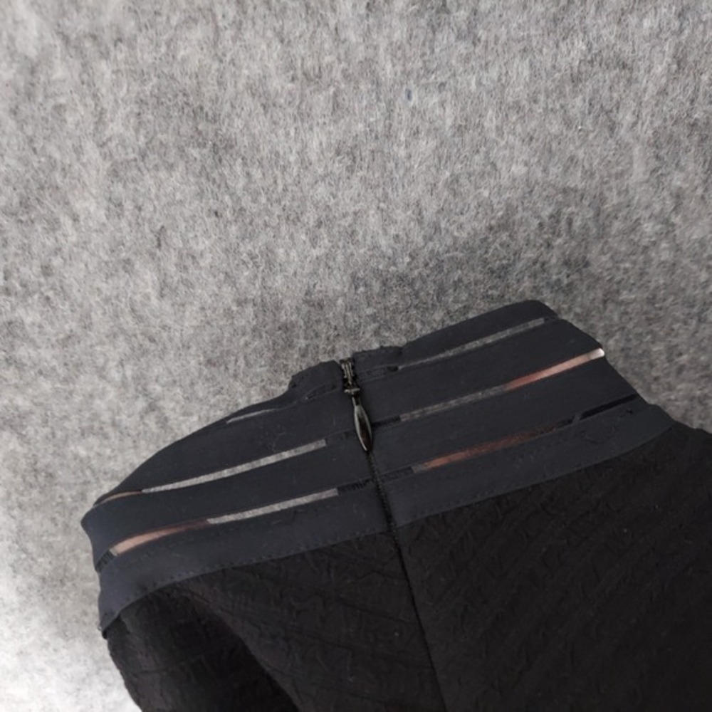 NWOT Sandro Paris Skirt 2 Crepe Stripe Black Stretch High Rise Business Career - Picture 12 of 12